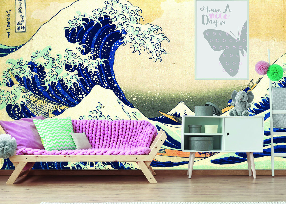 Additional product detail of Kanagawa Wave Wallpaper Decal.