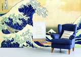 Product presentation view of Kanagawa Wave Wallpaper Decal.