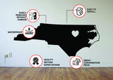 Alternate product view of North Carolina Decal.