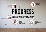 Alternate product view of Gym Wall Decal - Motivational Fitness Workout Quote Sticker.