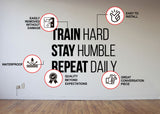 Alternate product view of Gym Wall Decal - Motivational Fitness Workout Quote Sticker.