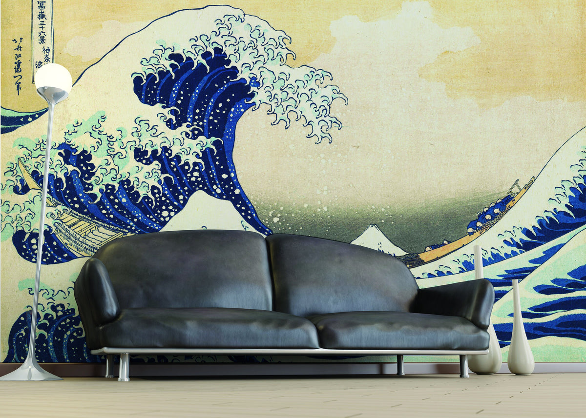 Additional product view of Kanagawa Wave Wallpaper Decal.
