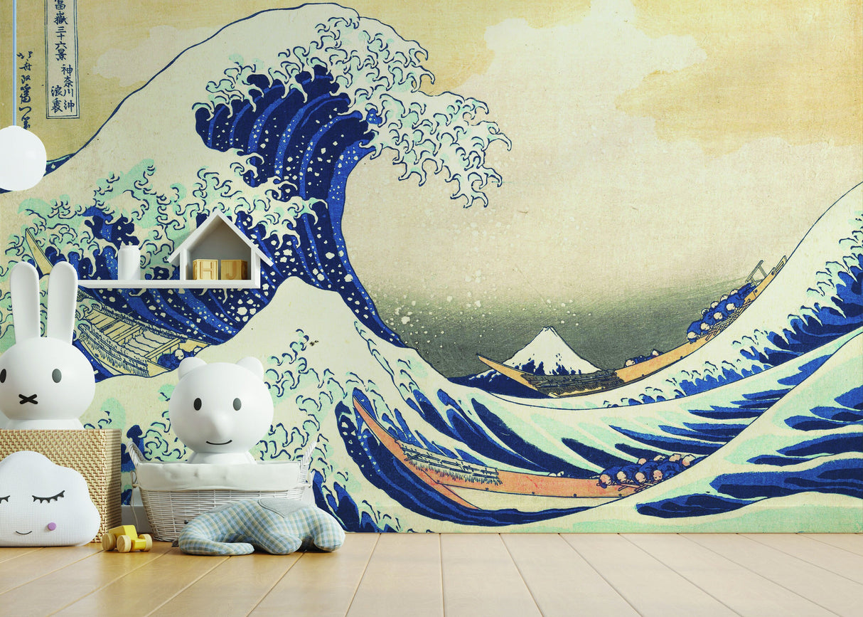 Product detail view of Kanagawa Wave Wallpaper Decal.