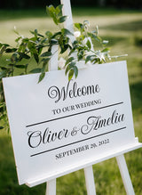 Additional product view of Personalized Wedding Welcome Sign Decal.