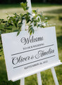 Additional product view of Personalized Wedding Welcome Sign Decal.