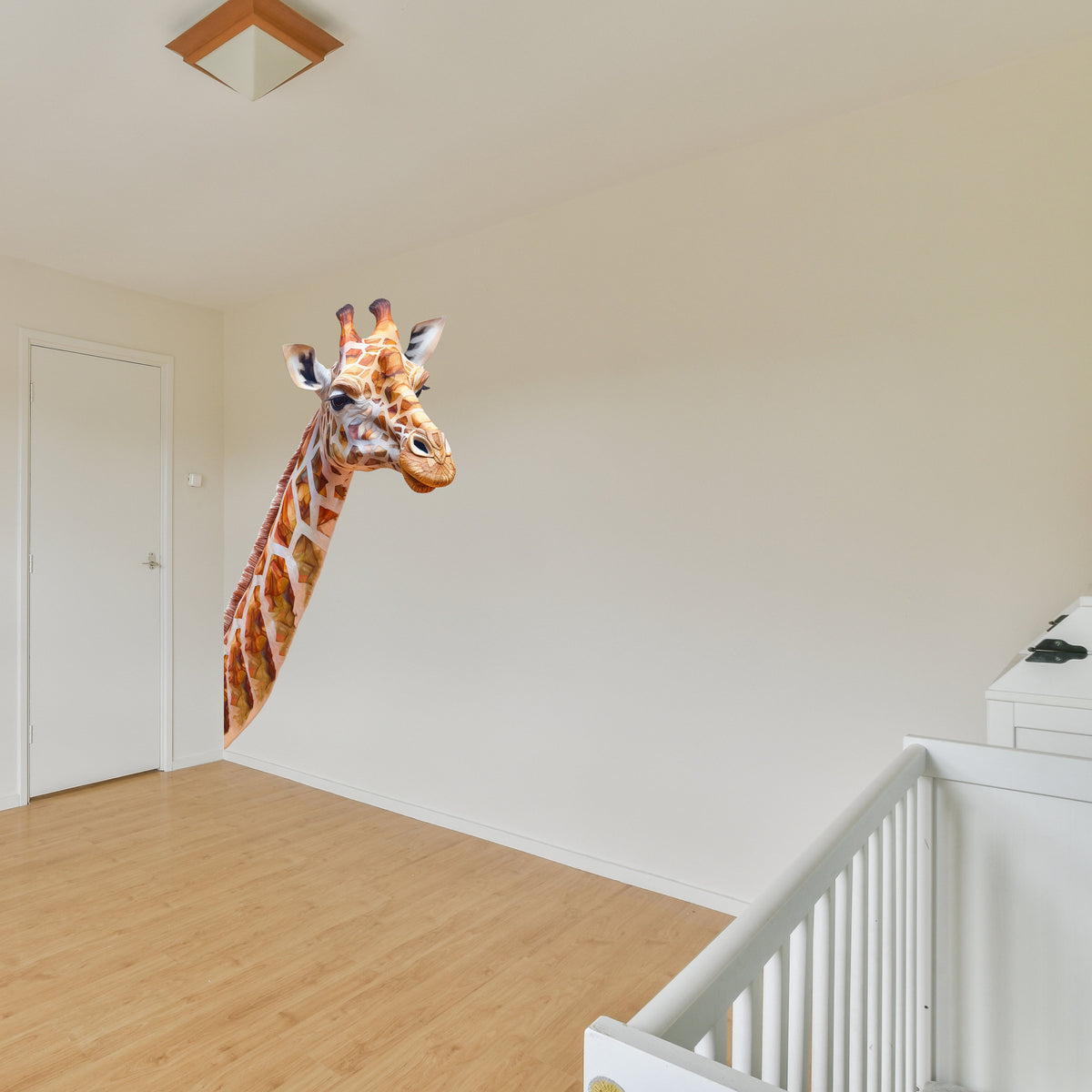 Alternate product presentation of Giraffe Wall Decal.