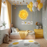 Alternate product view of Watercolor Happy Sun Wall Sticker.