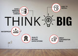 Thing Big Wall Art Sticker for Office Success - Thinking Smart Inspirational & Motivational Conference Room Decor Decal.