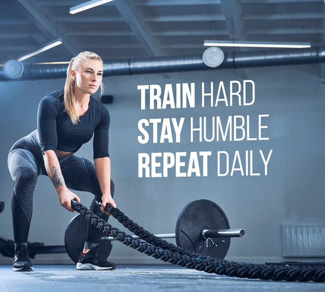 Gym Wall Decal - Motivational Fitness Workout Quote Sticker