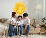 Product detail view of Watercolor Happy Sun Wall Sticker.