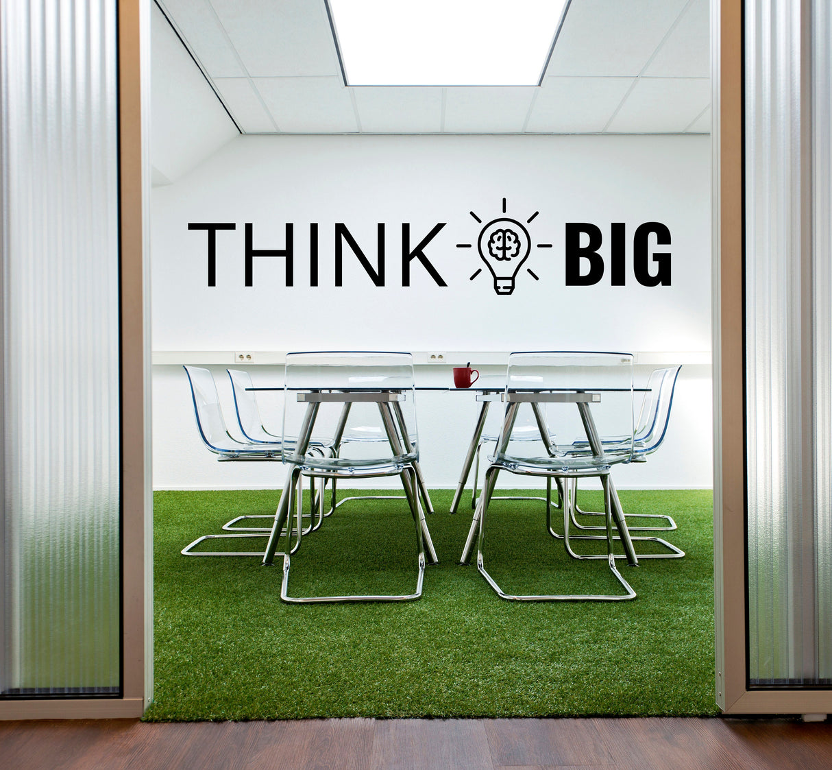 Product presentation view of Thing Big Wall Art Sticker for Office Success.