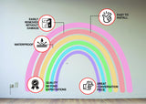 Charming Boho Style Rainbow Wall Sticker - Nursery Room Cute Decal Decor.