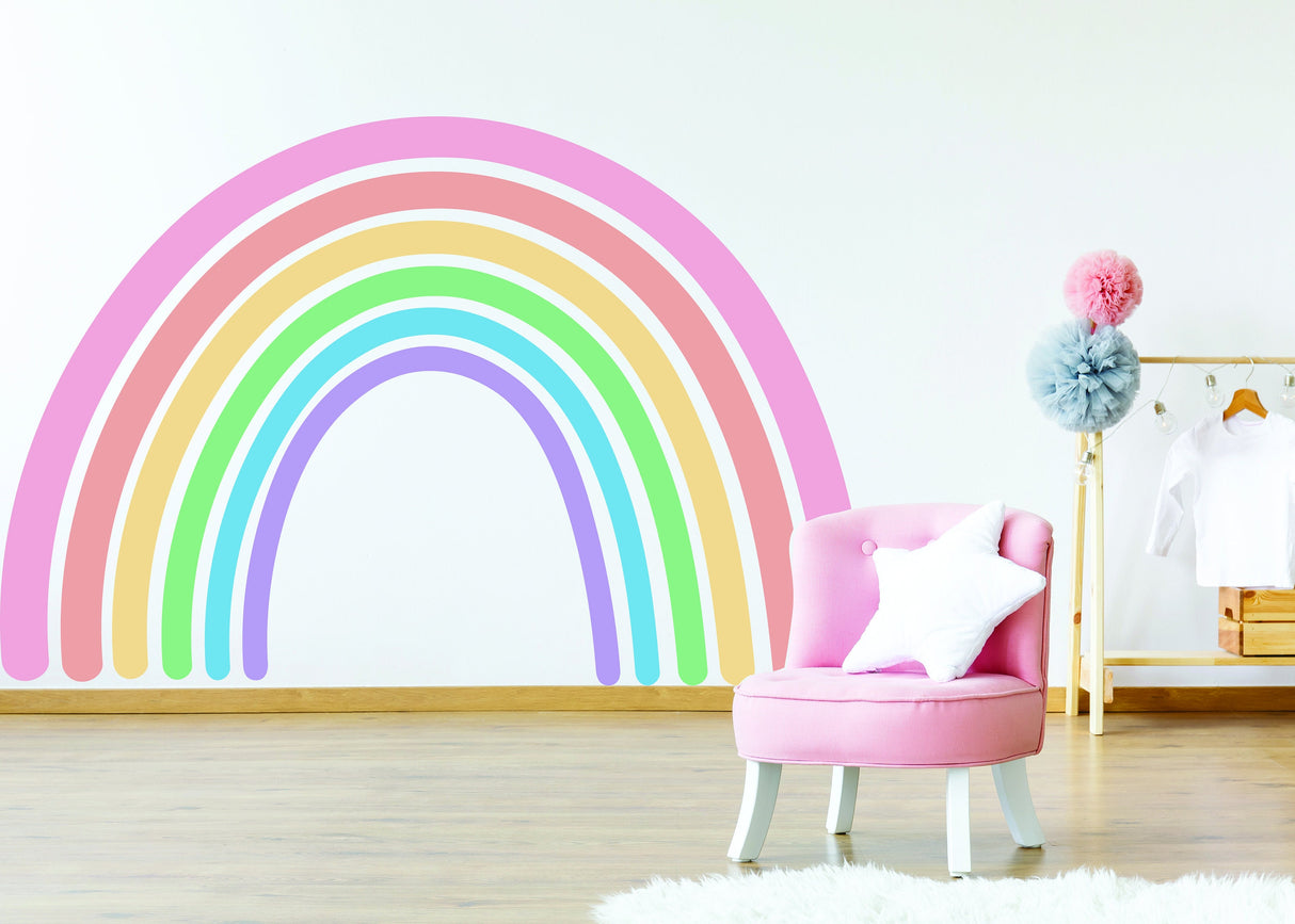 Alternate product view of Charming Boho Style Rainbow Wall Sticker.