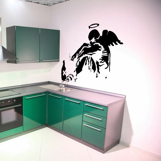 Product presentation view of Artist Fallen Angel Wall Decal.