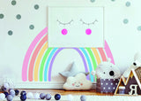 Product presentation view of Charming Boho Style Rainbow Wall Sticker.
