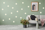 Product detail view of White Daisy Flowers Wall Decals.
