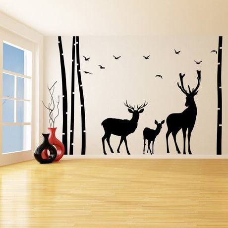 Additional product presentation of Deer & Moose Wildlife Wall Decal.