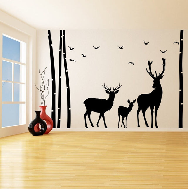 Additional product presentation of Deer & Moose Wildlife Wall Decal.