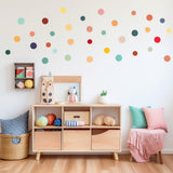 Alternate product presentation of 50x Kids Playroom Round Dots Decals.