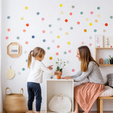 Alternate product view of 50x Kids Playroom Round Dots Decals.