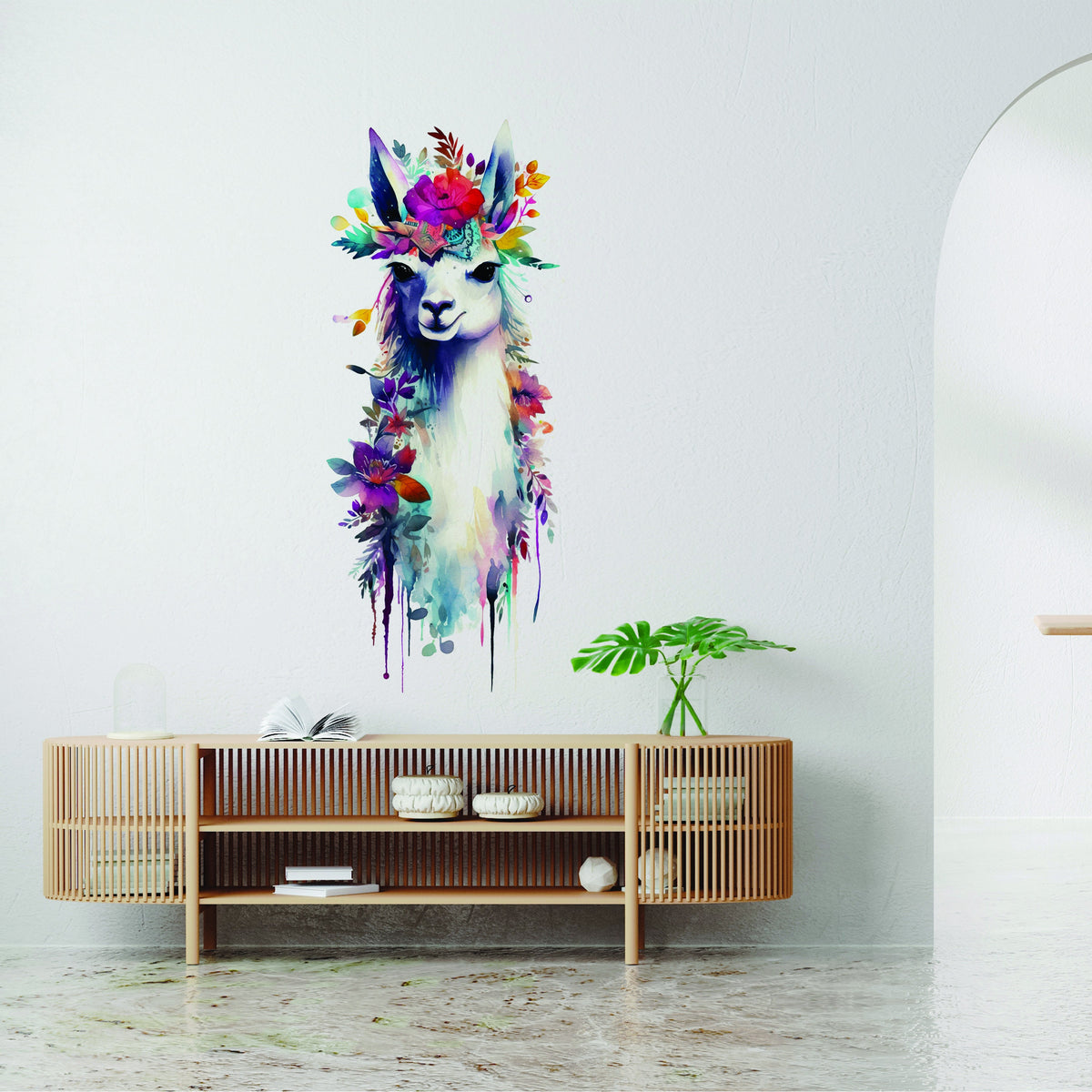 Room transformation with cute Llama and floral decor