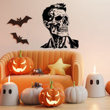 Spooky skeleton portrait wall art for Halloween decor.
