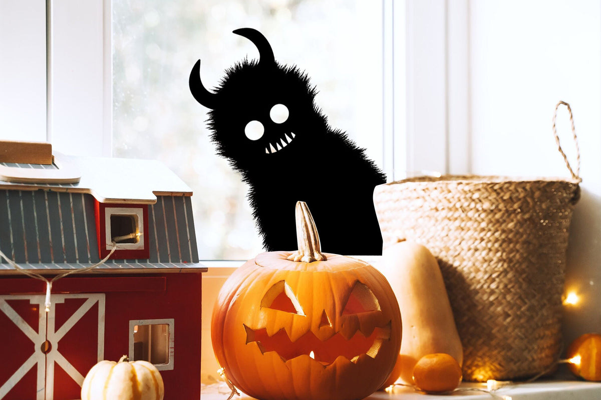 Haunting monster shadow for window dressing