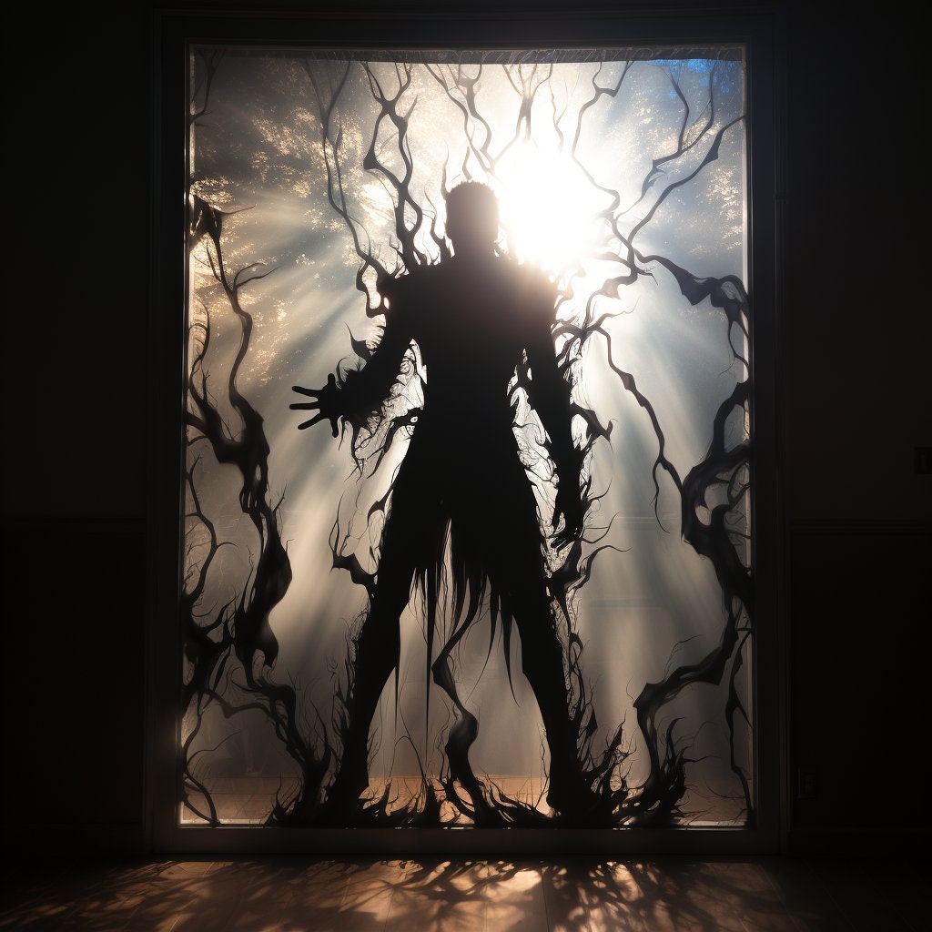 Alternate product view of Frosted Vampire Silhouette Decal.