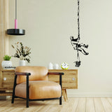 Modern prisoner escape wall decal presentation.