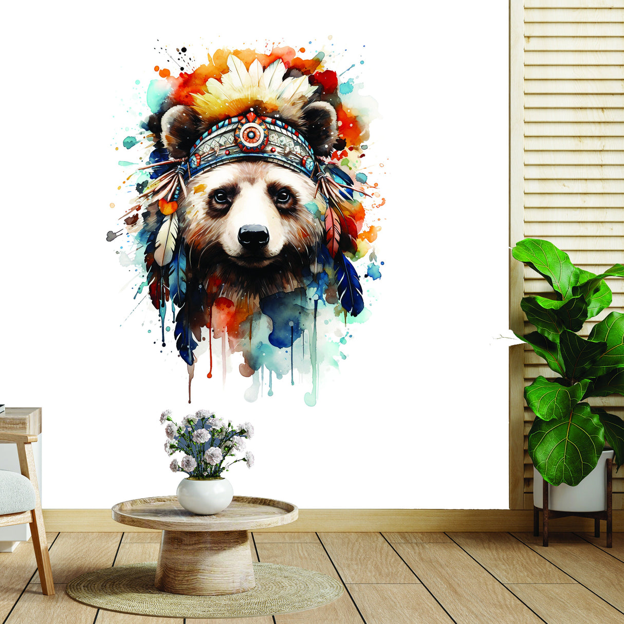 Nursery transformation with safari animal decals