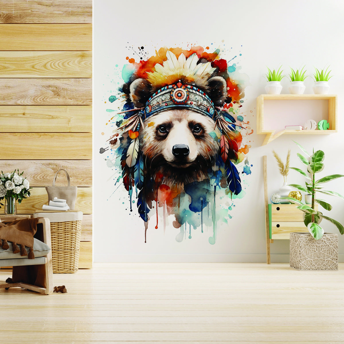 Product gallery view of Watercolor Baby Panda Wall Decal.