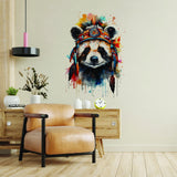 Easy-to-apply black and white panda sticker