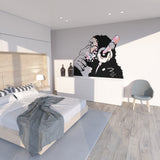 Product gallery view of Artist Inspired Thinking Monkey Decal In Pink Color.