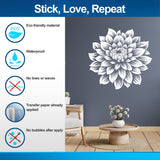 Floral vinyl wall decal shown as a home decor accent.
