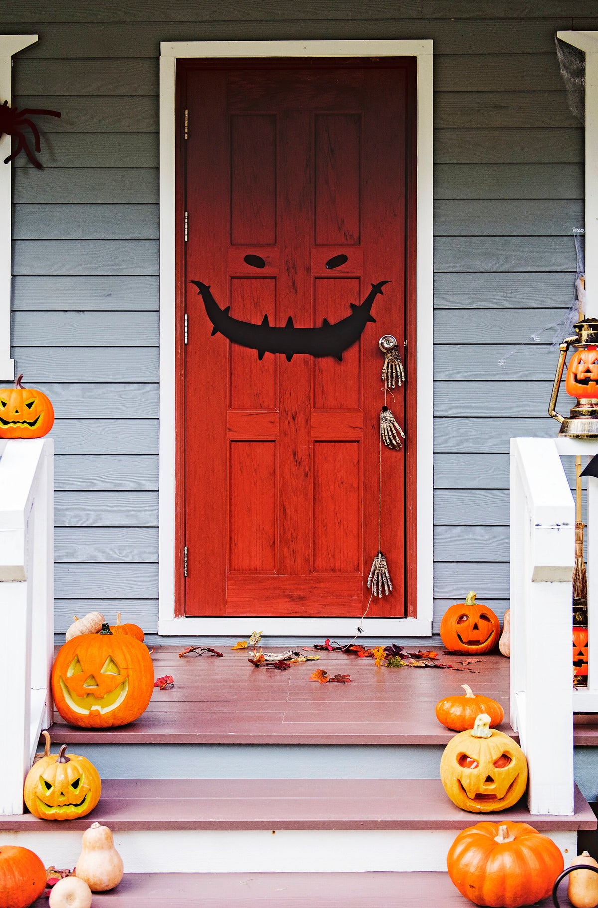 Spooky Smiling Face Sticker for Garage