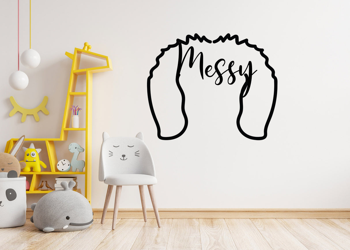 Personalized animal ears outline design for the custom pet sticker.