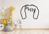 Personalized animal ears outline design for the custom pet sticker.