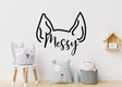 Customized pet ears outline sticker shown in a product view.