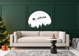 Additional product view of Starry Sky Santa & Sleigh with Deers Wall Decal.