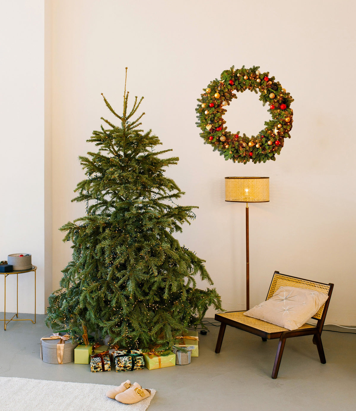 Product gallery view of Christmas Wreath Wall Decal.