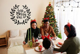 Be Merry Y'all Christmas wall decal displayed in a festive interior.