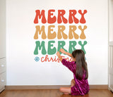 Product gallery view of the Merry Merry Merry Christmas wall decal.