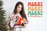 Alternate product presentation of the Merry Merry Merry Christmas wall decal.