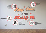 Alternate product view of the Keep Calm and Merry On Christmas wall decal.