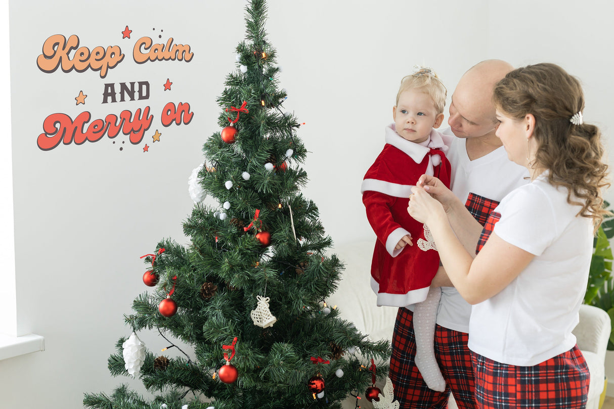 Additional product detail of the Keep Calm and Merry On Christmas wall decal.