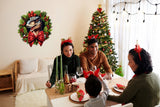 Alternate product view of Dino Merry Christmas Wreath Wall Decal.