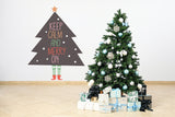 Alternate product presentation of the Keep Calm and Merry On Christmas tree wall decal.