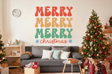 Product detail view of the Merry Merry Merry Christmas wall decal.