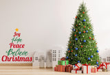 Additional product view of the Joy Hope Peace Believe Christmas wall decal, layout 2.