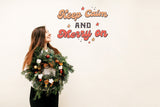 Alternate product presentation of the Keep Calm and Merry On Christmas wall decal.